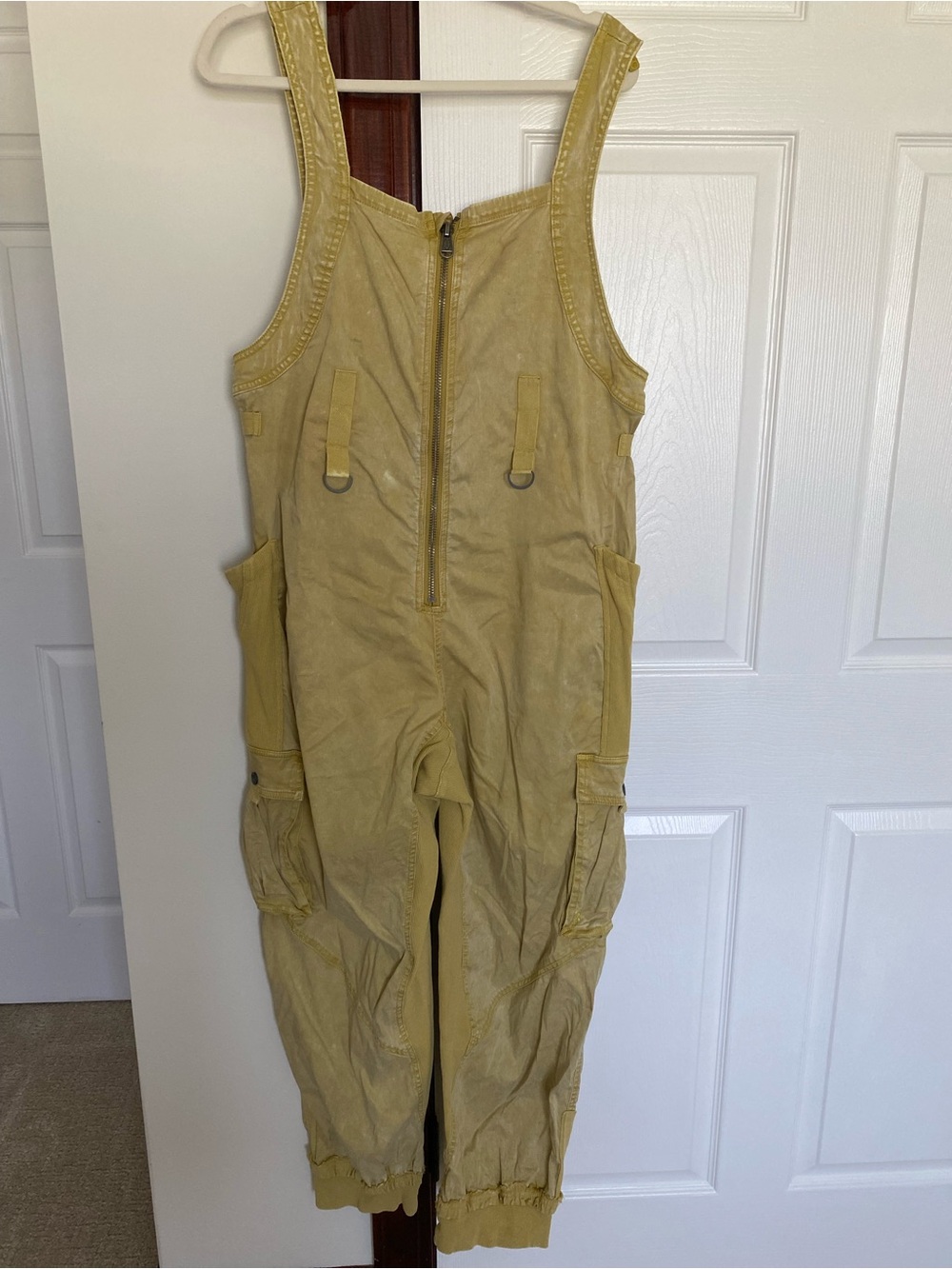FP Movement by Free People Yellow Utility Jumpsuit Romper